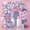 Light Pink and Blue Balloon Garland Arch Kit-130 PCS 5+12+18 Inch Pink Blue Confetti Gold Latex Balloons Gender Reveal Balloons For Boys Girls Gender Reveal Decorations Baby Shower Decorations